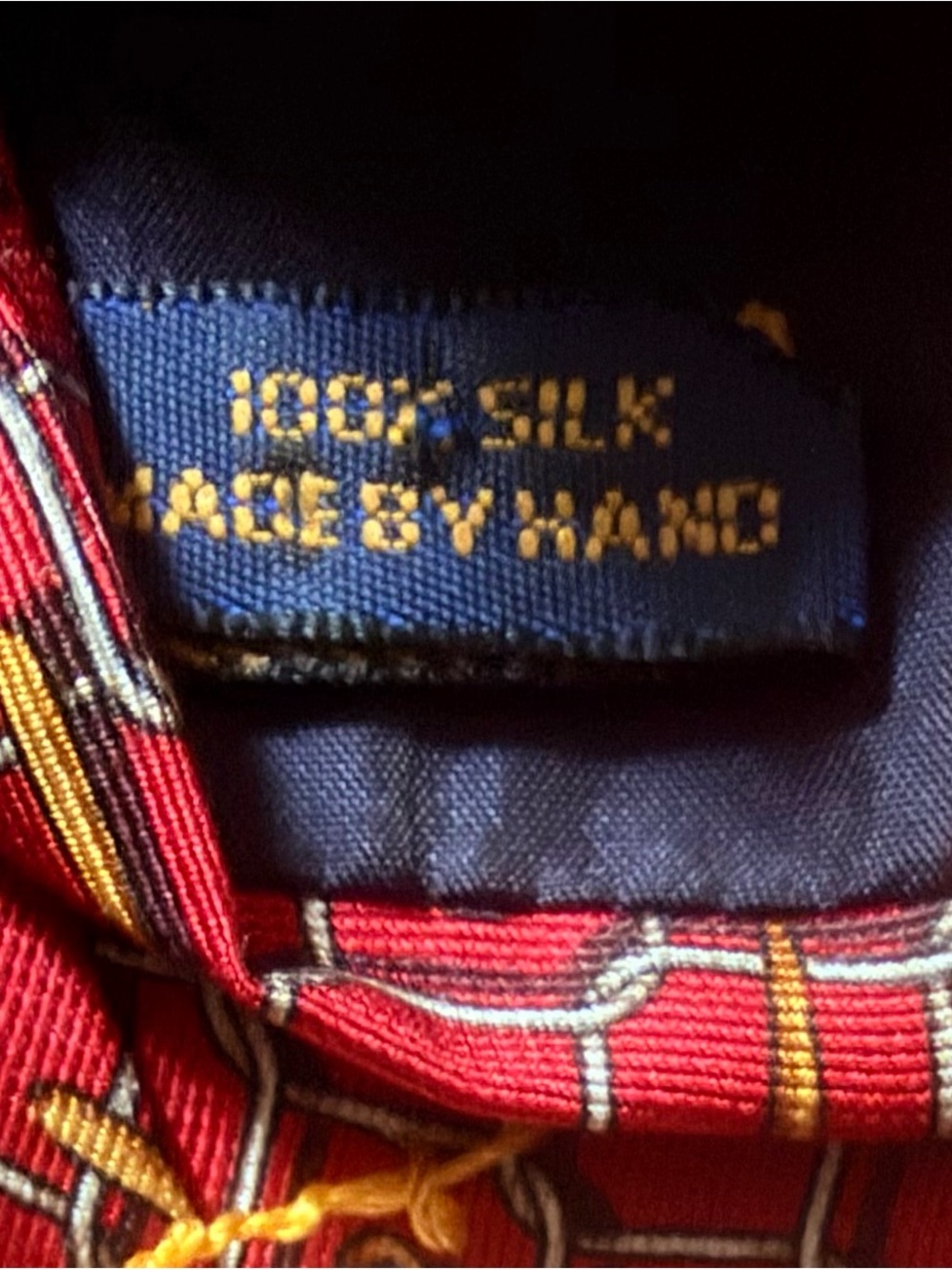 Coach Silk Tie with Gold Accents - Picture 5 of 5